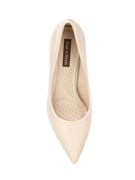 beige patent slip on pumps - 17508062 - Zoom Image - 4
