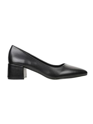 black faux leather slip on pumps - 17508065 - Standard Image - 2