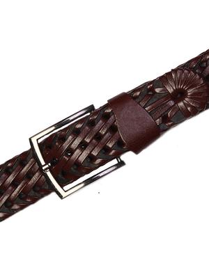 brown leather belt - 17508144 - Standard Image - 3