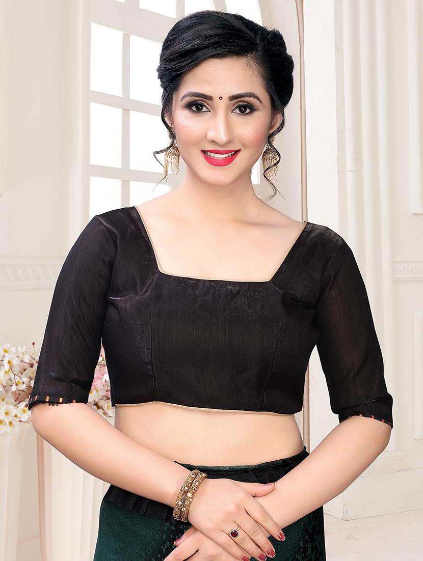 foil printed saree with blouse - 17508210 - Zoom Image - 3