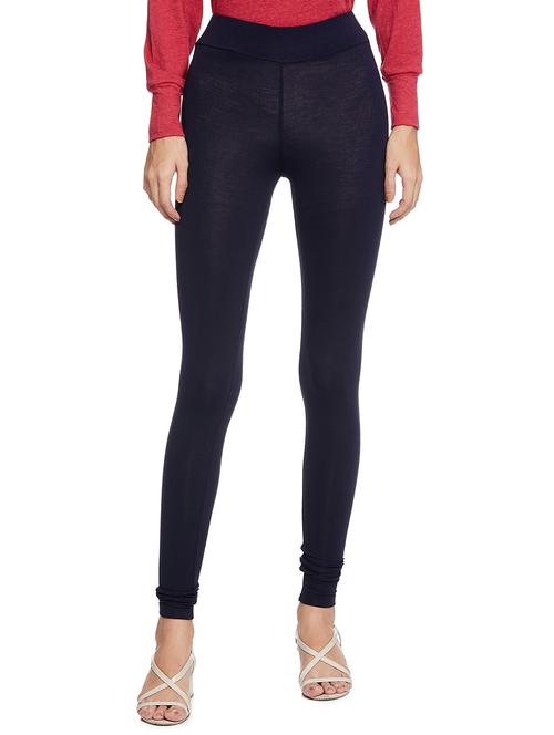 dark blue viscose treggings trousers - 17508307 - Standard Image - 1