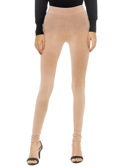 beige viscose treggings trousers - 17508315 - Standard Image - 1