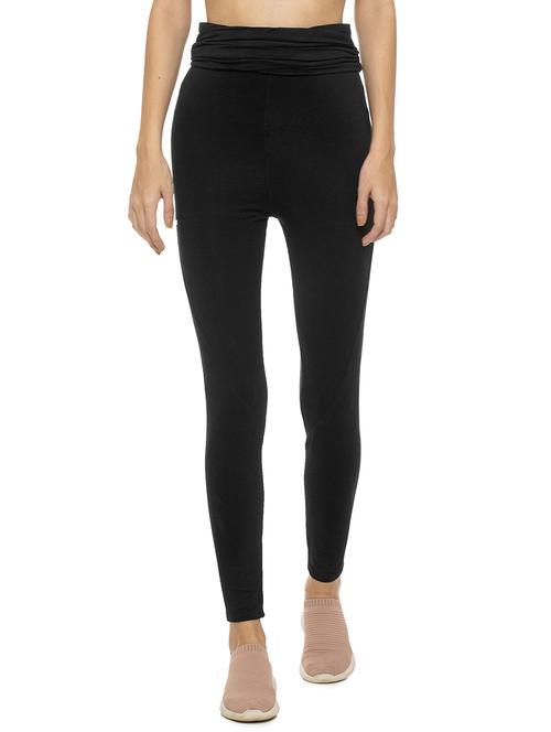 black viscose treggings trousers - 17508349 - Standard Image - 1