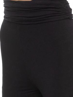black viscose treggings trousers - 17508349 - Standard Image - 5