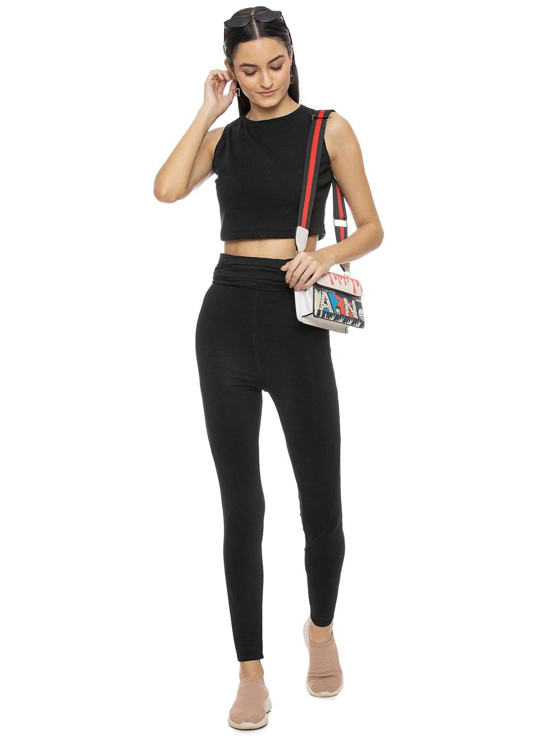 black viscose treggings trousers - 17508349 - Zoom Image - 4