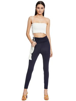 black viscose treggings trousers - 17508364 - Standard Image - 4