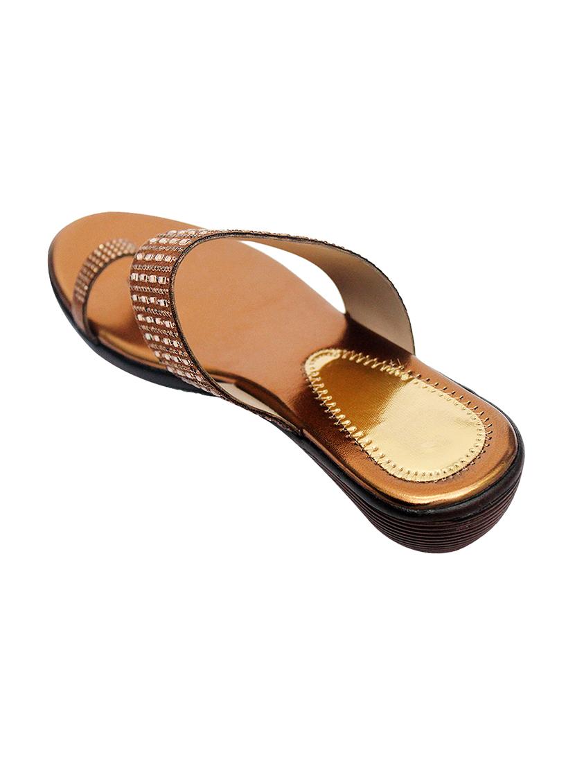 brown synthetic toe separator sandals - 17509026 - Zoom Image - 3