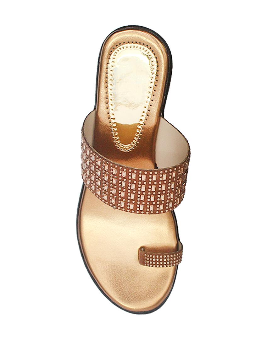 brown synthetic toe separator sandals - 17509026 - Zoom Image - 4