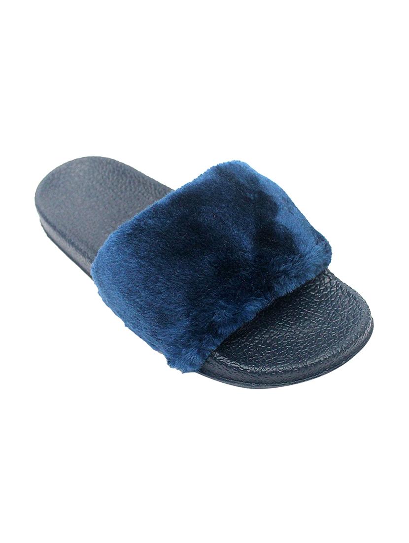 blue pu slippers flip flops - 17509040 - Zoom Image - 2