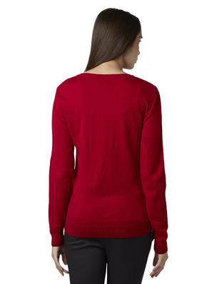 round neck solid pullover - 17509630 - Standard Image - 3