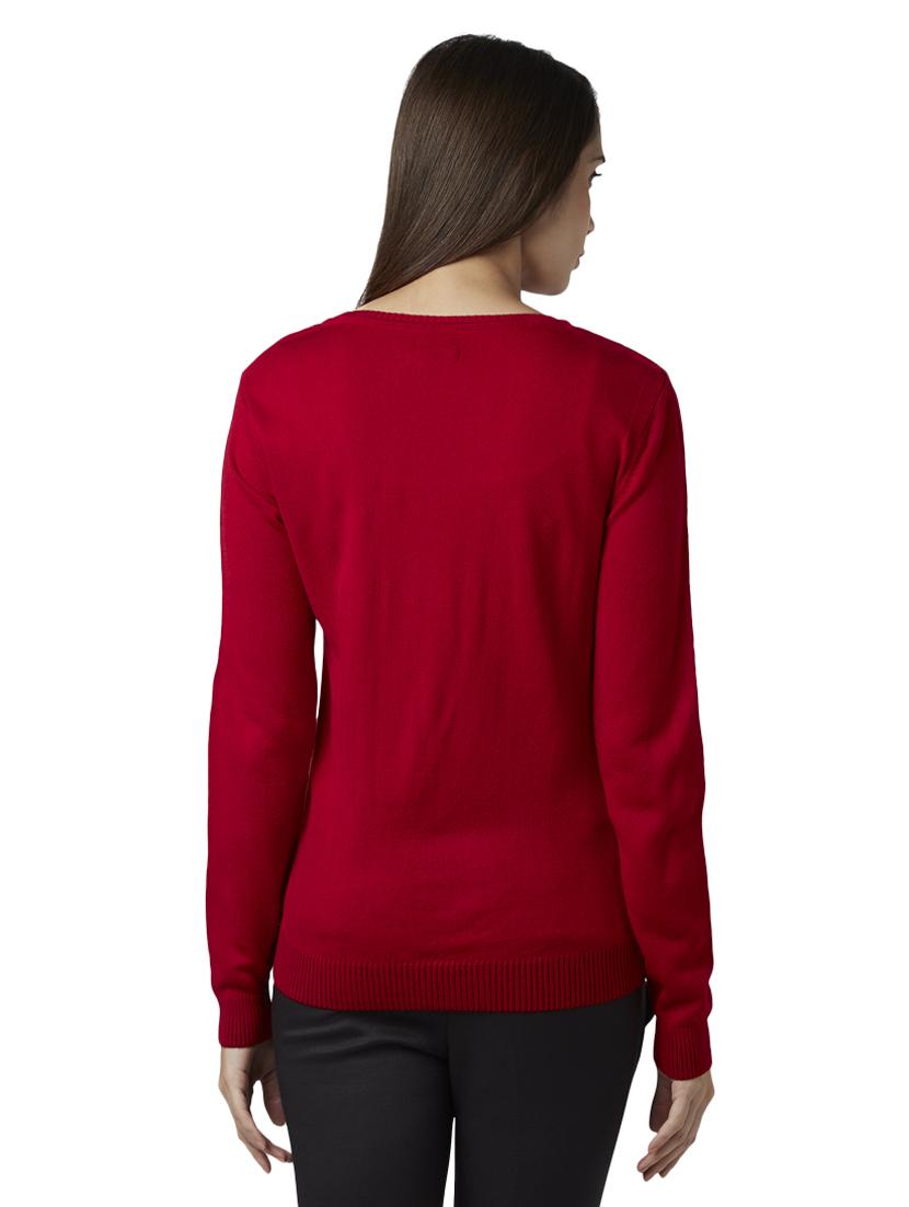 round neck solid pullover - 17509630 - Zoom Image - 3