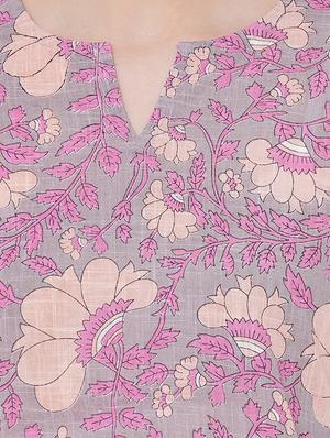 floral straight kurta - 17509640 - Standard Image - 4
