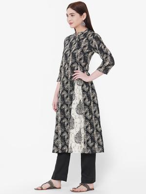printed straight kurta - 17509641 - Standard Image - 2