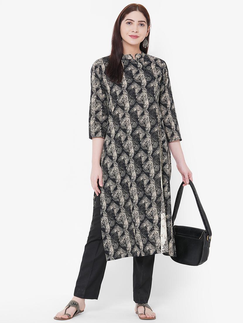 printed straight kurta - 17509641 - Zoom Image - 1