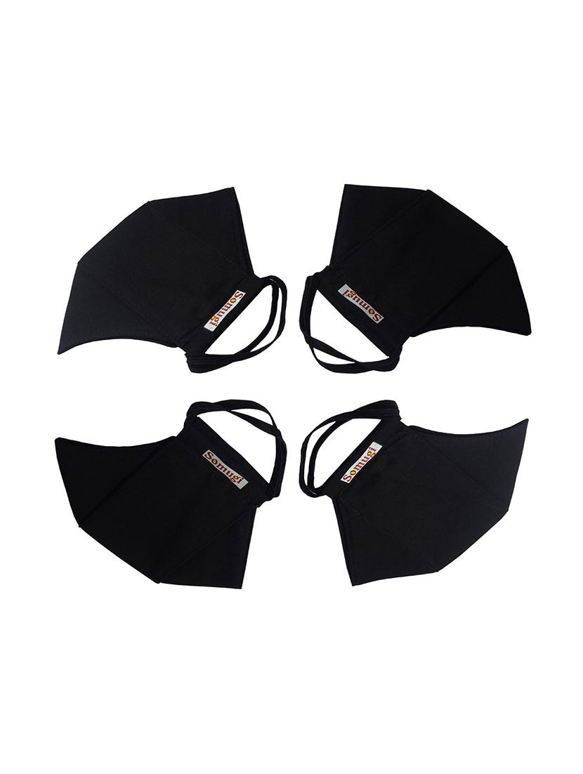 black cotton anti-pollution women mask (pack of 4) - 17510736 - Zoom Image - 3