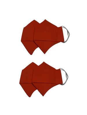 orange cotton anti-pollution women mask (pack of 4) - 17510737 - Standard Image - 3