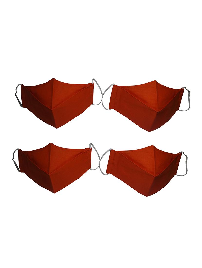 orange cotton anti-pollution women mask (pack of 4) - 17510737 - Zoom Image - 2