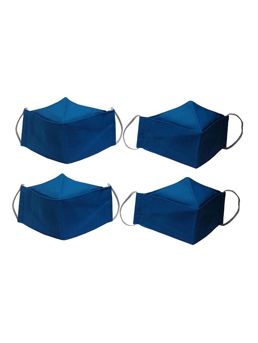 blue cotton anti-pollution women mask (pack of 4) - 17510738 - Zoom Image - 2