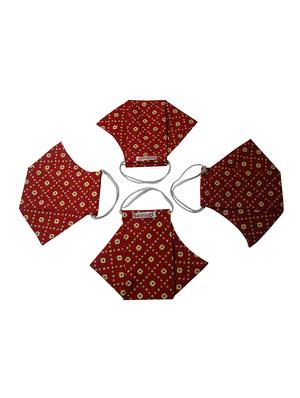 red cotton anti-pollution women mask (pack of 4) - 17510739 - Standard Image - 3