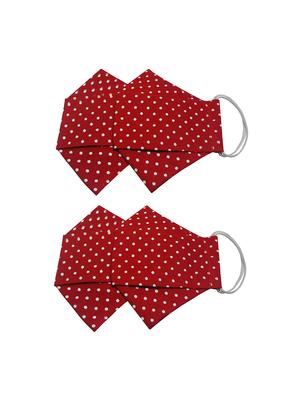 red cotton anti-pollution women mask (pack of 4) - 17510740 - Standard Image - 4