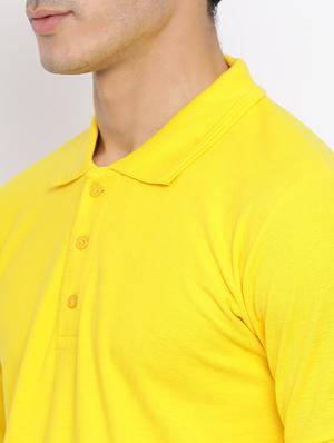 yellow solid polo t-shirt - 17510819 - Standard Image - 5