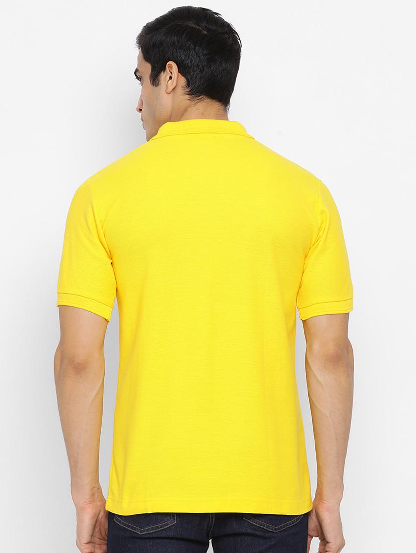 yellow solid polo t-shirt - 17510819 - Zoom Image - 3