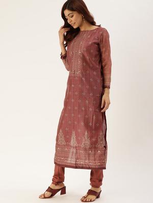 printed unstitched suit - 17511286 - Standard Image - 2