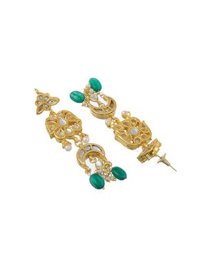 green tone gold brass long necklace - 17511294 - Standard Image - 4