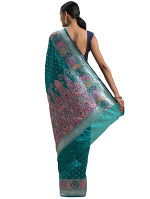 ethnic motifs woven saree with blouse - 17511322 - Standard Image - 2