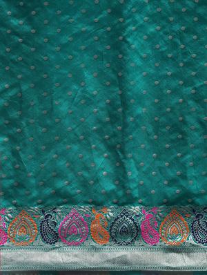 ethnic motifs woven saree with blouse - 17511322 - Standard Image - 5