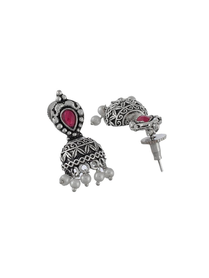 red tone silver brass short necklace - 17511340 - Zoom Image - 4