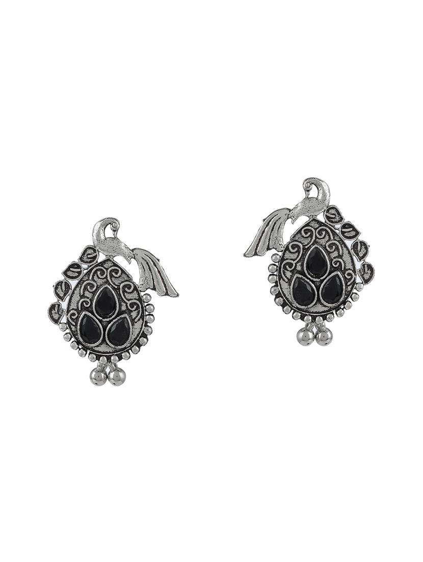black tone silver brass short necklace - 17511341 - Zoom Image - 3