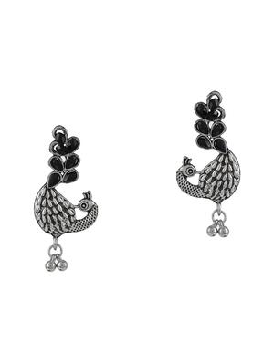 black tone silver brass long necklace - 17511342 - Standard Image - 3