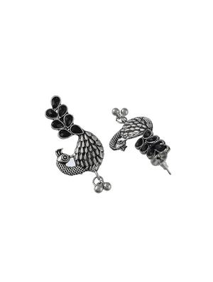 black tone silver brass long necklace - 17511342 - Standard Image - 4