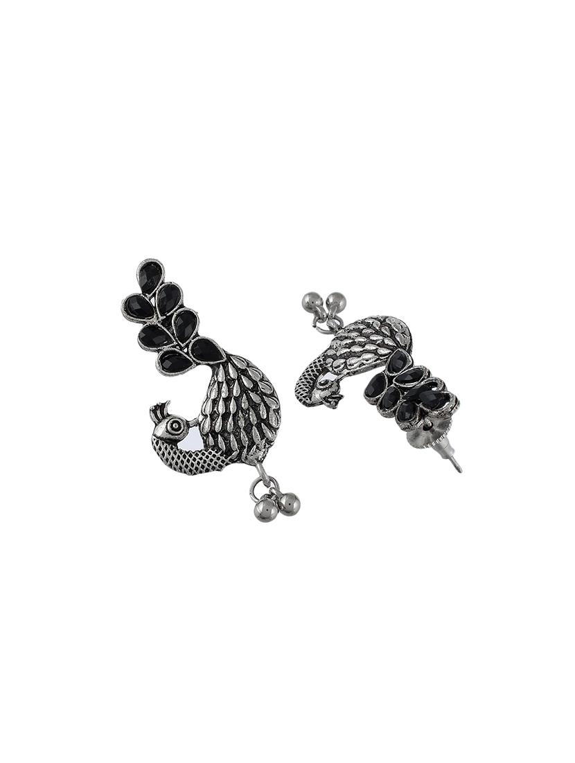 black tone silver brass long necklace - 17511342 - Zoom Image - 4