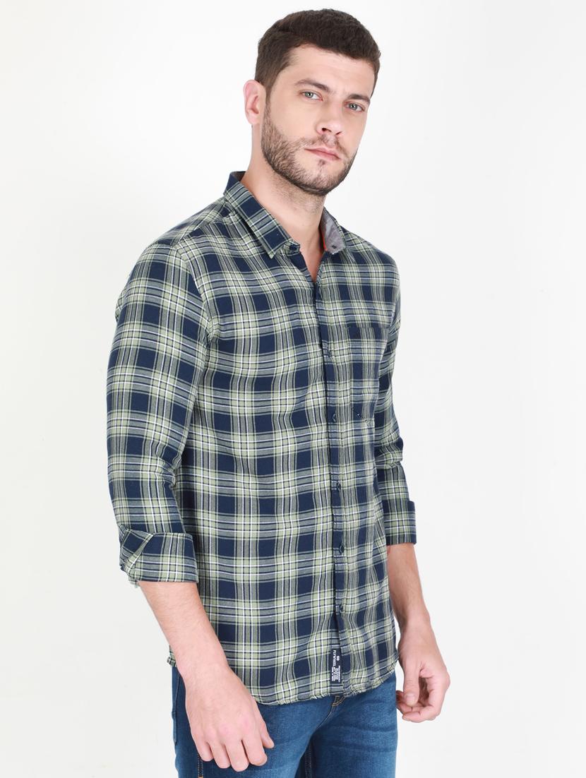 blue check casual shirt - 17511572 - Zoom Image - 3