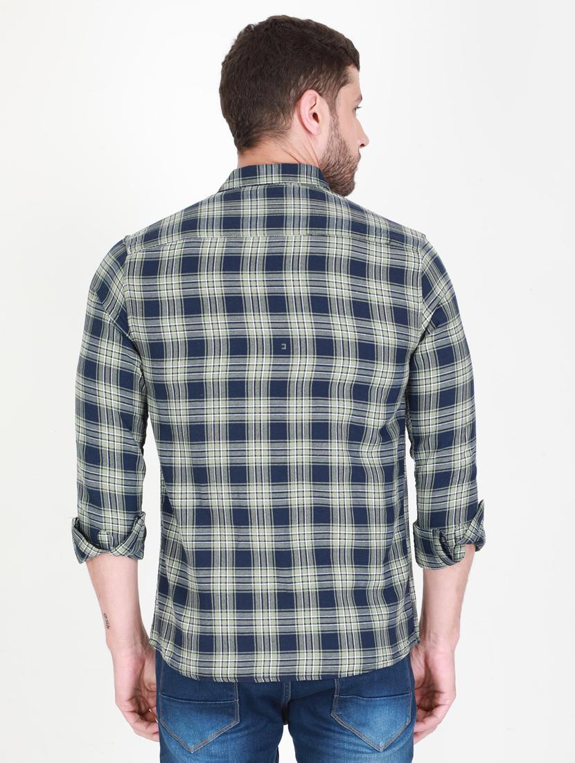 blue check casual shirt - 17511572 - Zoom Image - 4