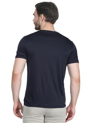 navy blue solid t-shirt - 17511628 - Standard Image - 3