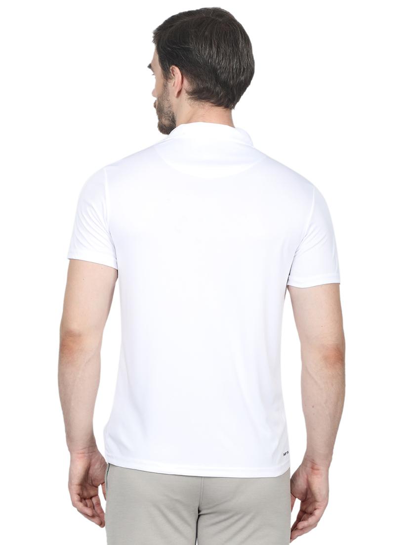 white solid polo t-shirt - 17511630 - Zoom Image - 3