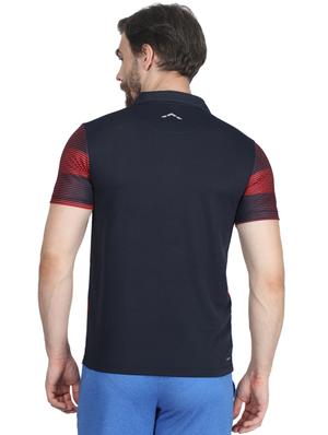 navy blue striped polo t-shirt - 17511642 - Standard Image - 3
