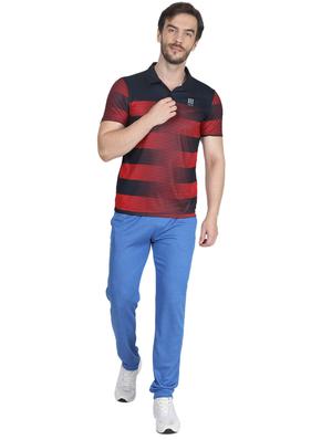 navy blue striped polo t-shirt - 17511642 - Standard Image - 4