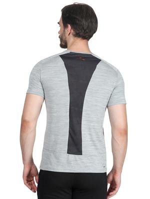 grey color block t-shirt - 17511646 - Standard Image - 3