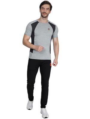 grey color block t-shirt - 17511646 - Standard Image - 4