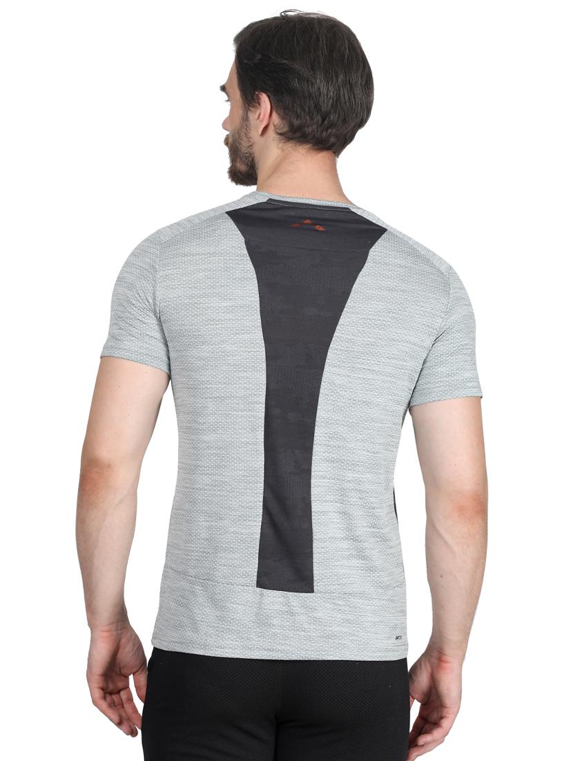 grey color block t-shirt - 17511646 - Zoom Image - 3