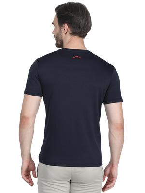 navy blue color block t-shirt - 17511647 - Standard Image - 3