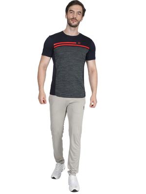 navy blue color block t-shirt - 17511647 - Standard Image - 4
