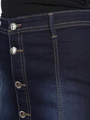 high rise denim skirt - 17511789 - Standard Image - 5
