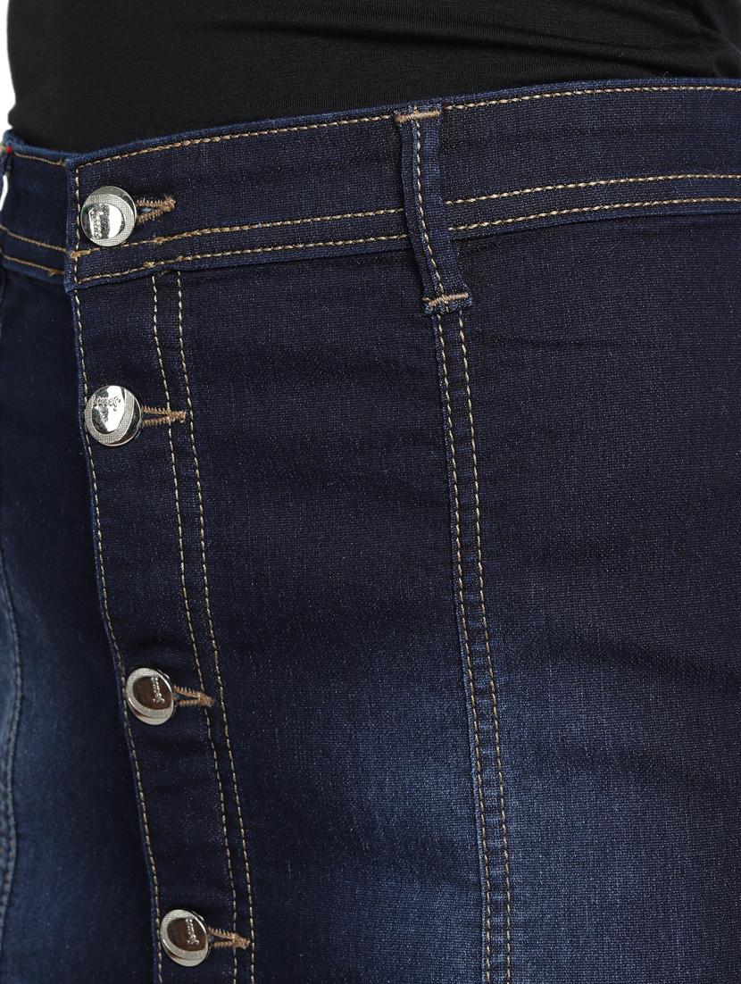 high rise denim skirt - 17511789 - Zoom Image - 5