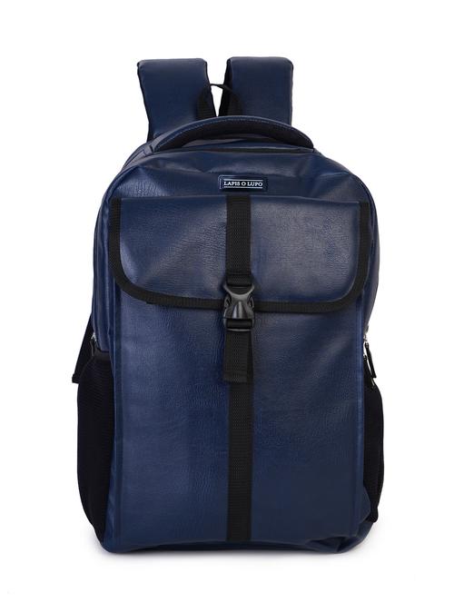 blue leatherette (pu) laptop backpack - 17511910 - Very Small Image - 1