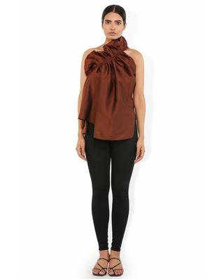 crisp ruffled asymmetric top - 17512047 - Standard Image - 3